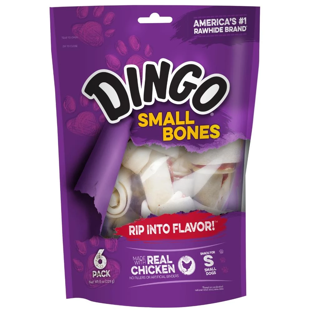 Outlet ๐ฏ Dingo Pet Treats Dingo Rawhide Small Bones Rawhide Chews for ๐ถ Dog Chicken Flavor ๐