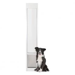 Best Pirce ๐ฅ PetSafe Pet Doors Patio panel Large (71- 90-lb) White Aluminum Sliding Pet Door ๐ฅฐ
