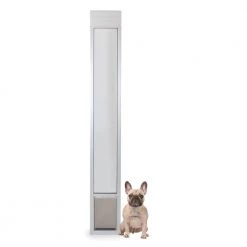 Hot Sale ⭐ PetSafe Pet Doors Patio panel Medium (26- 40-lb) Satin Aluminum Sliding Pet Door 😍