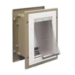 Brand new ๐ PetSafe Pet Doors Wall entry Small (25-lb or Less) White Plastic Wall Pet Door โจ