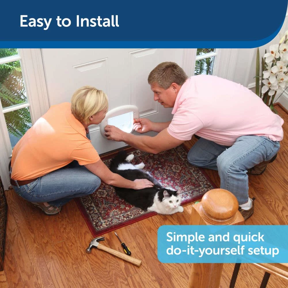 Discount ๐ PetSafe Pet Doors Cat flap Small (25-lb or Less) White Plastic Pet Door ๐ - Image 4