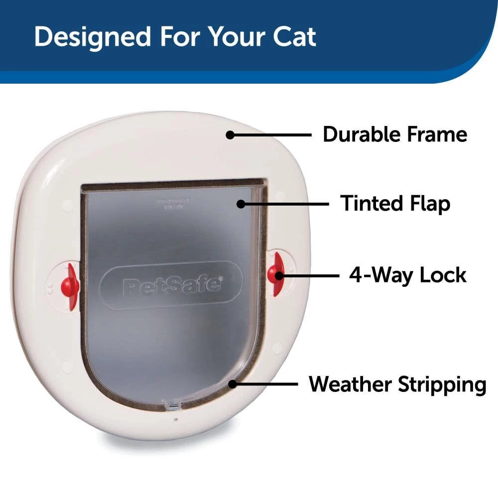 Discount ๐ PetSafe Pet Doors Cat flap Small (25-lb or Less) White Plastic Pet Door ๐ - Image 3