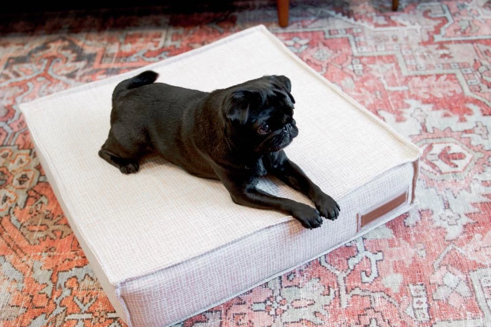 Best Sale 🔔 The Houndry Pet Beds Puppy Belly Pink Sunbrella Acrylic Fabric Rectangular 28-in x 28-in 🐕 Dog Bed (For Medium) ✔️ - Image 4