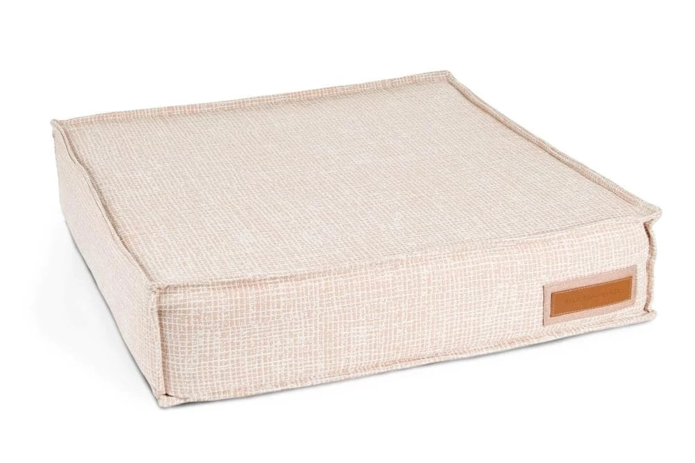 Best Sale 🔔 The Houndry Pet Beds Puppy Belly Pink Sunbrella Acrylic Fabric Rectangular 28-in x 28-in 🐕 Dog Bed (For Medium) ✔️