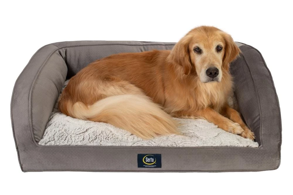Brand new 🥰 Serta Pet Beds Gray Plush Polyester Rectangular 39-in x 29-in 🐶 Dog Bed 😀 - Image 2