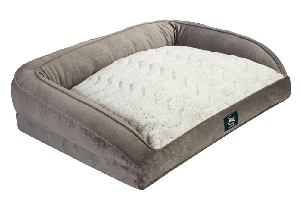Brand new 🥰 Serta Pet Beds Gray Plush Polyester Rectangular 39-in x 29-in 🐶 Dog Bed 😀