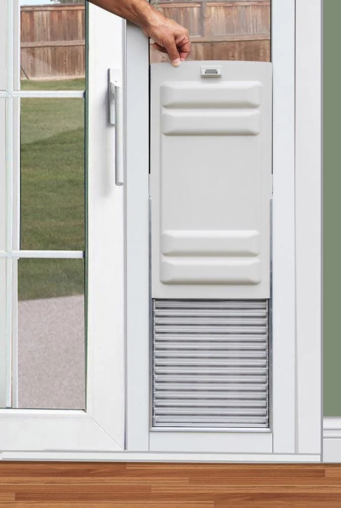 Coupon ๐ High Tech Pet Pet Doors Armor Flex Pet Door Small (25-lb or Less) Off White Aluminum Sliding Pet Door ๐ - Image 3