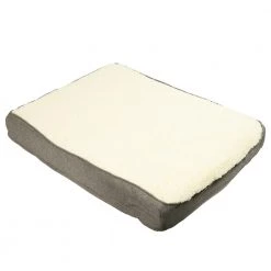 Best deal 🧨 Pet Essentials Pet Beds Cream Polyester Square 22-in x 28-in 🐶 Dog Bed (For Medium) 👏