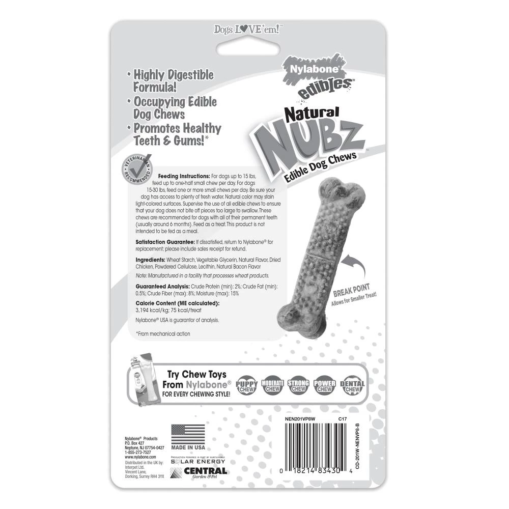 Cheapest 😀 Nylabone Pet Treats Nubz Edible 🦮 Dog Chews Dental Treats for 🦮 Dog Chicken Flavor (6.6-oz) 🔥 - Image 9