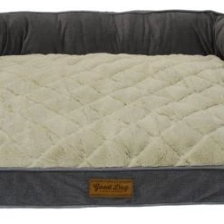 Buy 👏 DMC Pet Beds Gray/White Faux Fur Rectangular 40-in x 30-in 🐕 Dog/Cat Bed (For Any) 🎁