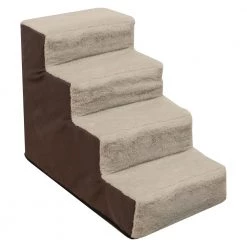 Coupon 😍 DMC Pet Steps & Ramps Cozy pet Brown Wood Steps ⭐