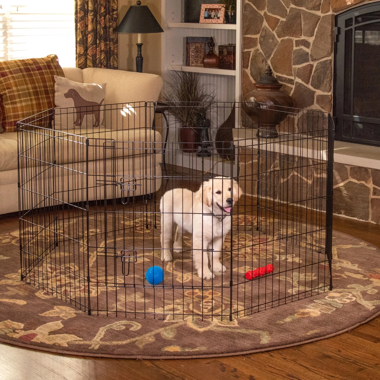 Top 10 ๐ Pet Essentials ๐ถ Dog Pens & Runs 30-in x 48-in Black Steel Exercise Pen โ - Image 2