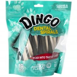 Coupon 🤩 Dingo Pet Treats Dental Small Spiral Chews for 🐕 Dogs Dental Treats for 🐕 Dog Natural Flavor (19-Count) 😀