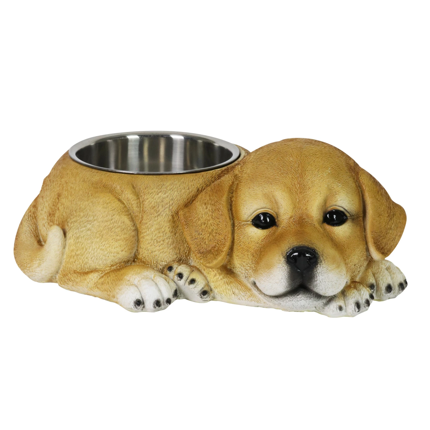 New 🎁 Exhart Food & Water Bowls Labrador, 14 by 5.5 Inches Labrador Bowl, MultiColor 🥰