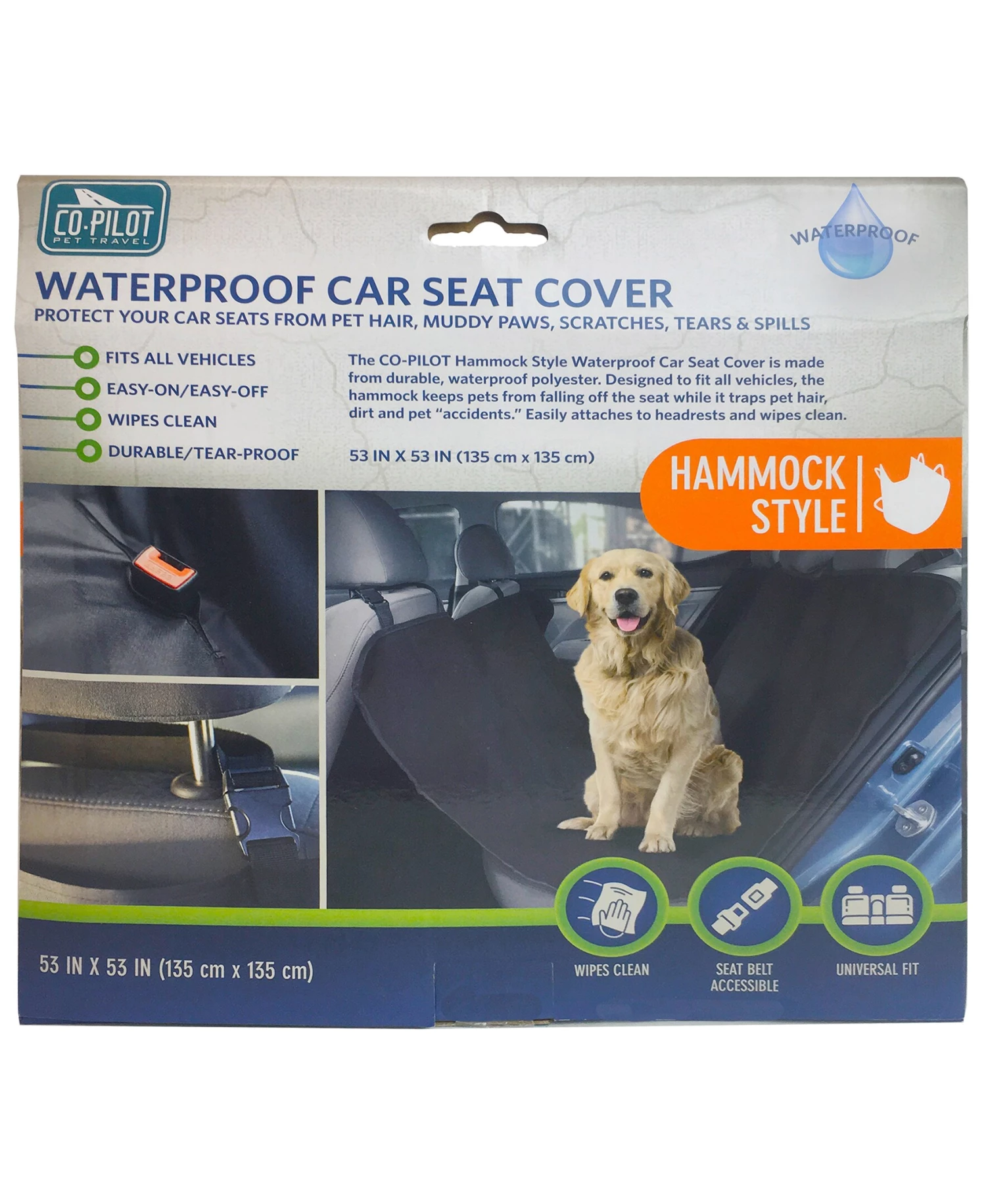 Wholesale ๐งจ Co-Pilot Pet Car Seats & Covers Water Resistant Hammock Style Car Seat Cover Base ๐ - Image 3