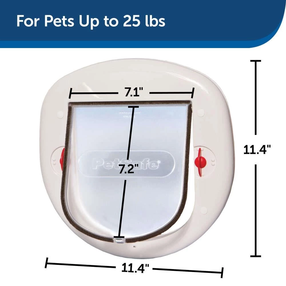 Discount ๐ PetSafe Pet Doors Cat flap Small (25-lb or Less) White Plastic Pet Door ๐ - Image 6
