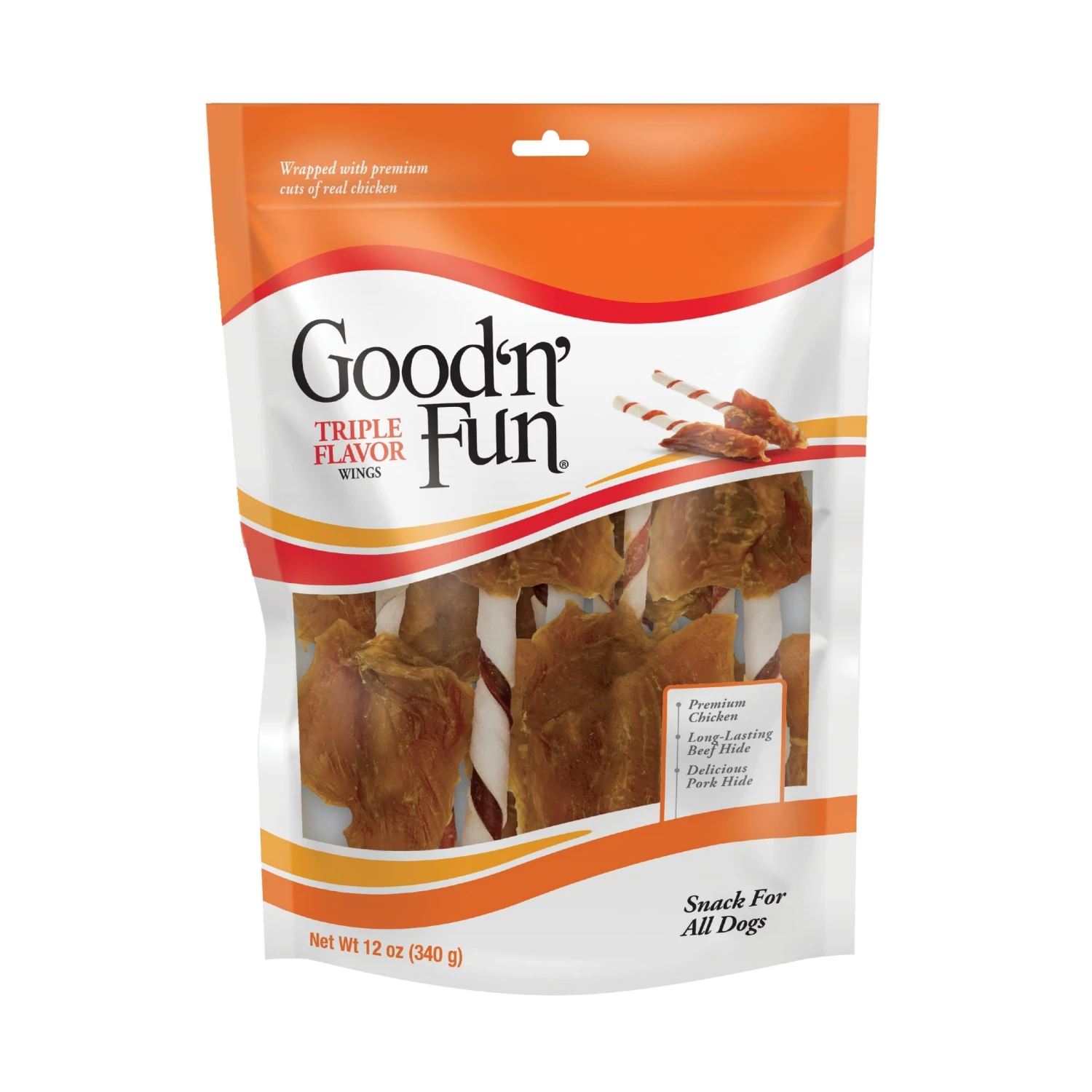 Outlet ๐ Good 'n' Fun Pet Treats Triple Flavor Wings Rawhide Chews for ๐ Dog Variety Flavor ๐คฉ
