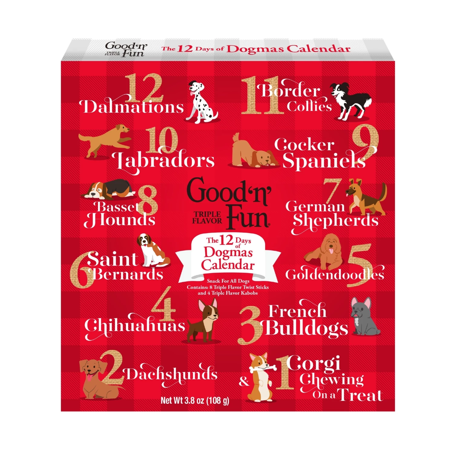 Coupon โจ Good 'n' Fun Pet Treats 12-Day of ๐ Dogmas Calendar Rawhide Chews for ๐ Dog Variety Flavor (12-Count) โจ